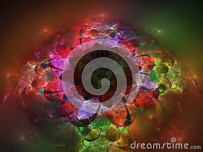 Fractal abstract pattern curl elegant delicate generate artistic Stock Photo