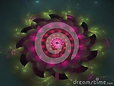 Fractal abstract pattern curl elegant delicate Stock Photo