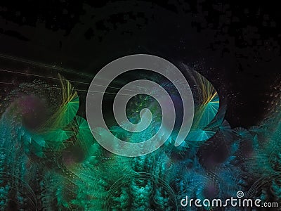 Fractal abstract pattern curl elegant vesicle spiral delicate generate artistic Stock Photo