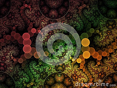 Fractal abstract pattern curl vesicle surreal spiral delicate generate artisticbubble Stock Photo