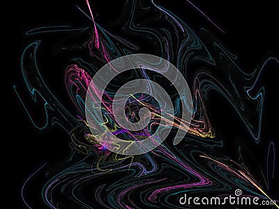 Fractal abstract, swirl flame modern element advertisement stream creative design Stock Photo