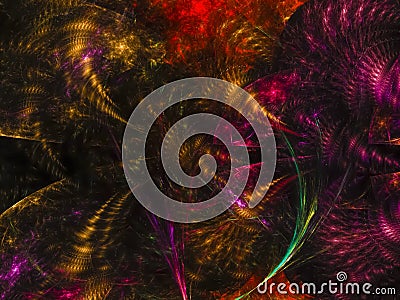 fractal abstraction fantasy artwork creativity digital vibrant splatter Stock Photo