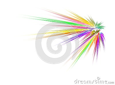 Fractal abstraction. Imitation of a rays. Transparent surfaces Stock Photo
