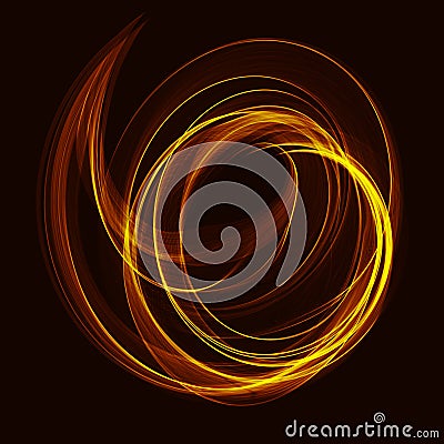 Fractal art background with color spiral waves. Vector Illustration