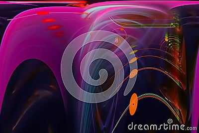 Abstract glow shape chaos element vibrant surreal imagination overlay Stock Photo