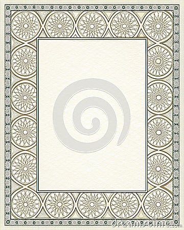 Fractal Border Paper Texture Intricate and Mathematical Stock Photo