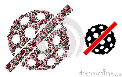 Remove Microbe Spore Mosaic of Remove Microbe Spore Items and Source Icon Vector Illustration