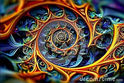 fractal design a fractal pattern that repeats at different scale Stock Photo