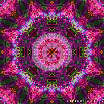 Fractal digital kaleidoscope abstract, beautiful design Stock Photo