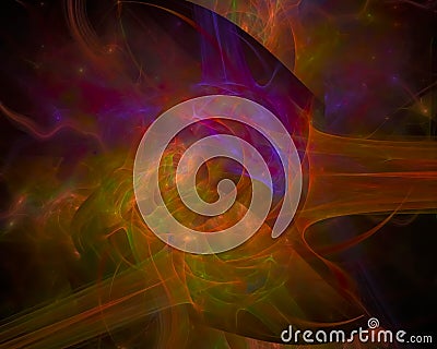 Fractal digital sparkle magic flow action pattern dynamic Stock Photo