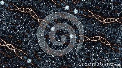 Fractal DNA structures pattern Stock Photo