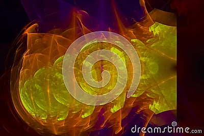 Fractal fantasy dynamic chaos flame shape wave background element creative future Stock Photo