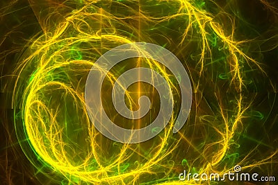 Fractal fantasy dynamic chaos sparkle flame shape wave background element creative future Stock Photo