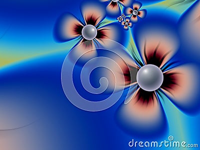 Fractal flower as a background for graphic design. Background for different cards. Purple image. Stock Photo