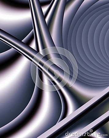 Fractal Forms in Steel Stock Photo