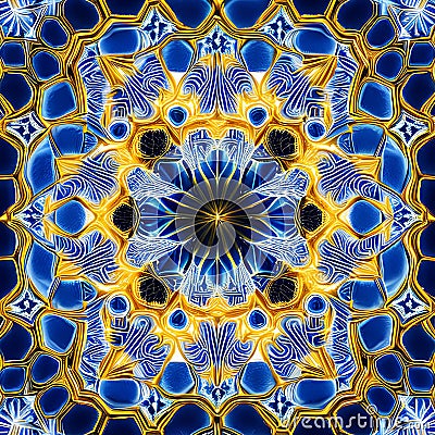Fractal Frenzy: An image of a geometric pattern created with fractals, in an intricate and mesmerizing design5, Generative AI Stock Photo