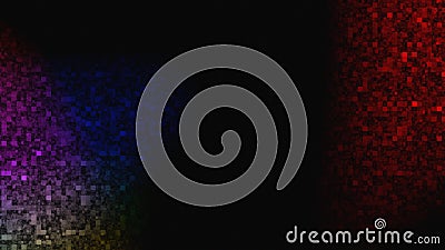 Fractal grain of Colorful blocks Pattern.Abstract Dark Mosaic background. Stock Photo