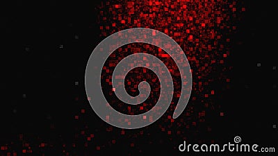 Fractal grain of Colorful blocks Pattern.Abstract Dark Mosaic background. Stock Photo
