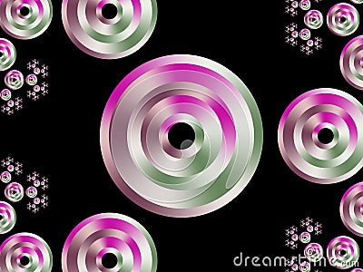 Fractal graphic pattern. Colorful circles. Stock Photo