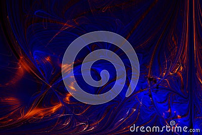 Fractal graphics series. Bright colored three-dimensional structure of the graphics space. Stock Photo
