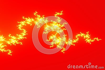 Fractal image. Fiery Dragon Stock Photo