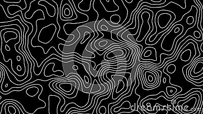 Fractal lines background. Topographic map like abstract backdrop Stock Photo