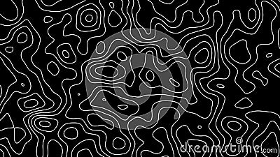 Fractal lines background. Topographic map like abstract backdrop Stock Photo