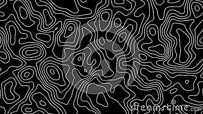 Fractal lines background. Topographic map like abstract backdrop Stock Photo