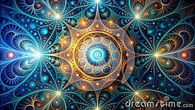 The Fractal Mind: A Mind Map Unveiling the Infinite Patterns of Thought AI generated Stock Photo