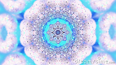 Fractal Noise and Kaleidoscopic. Pattern made with Particle System. mirror prism creating toy effect, with shimmering Stock Photo