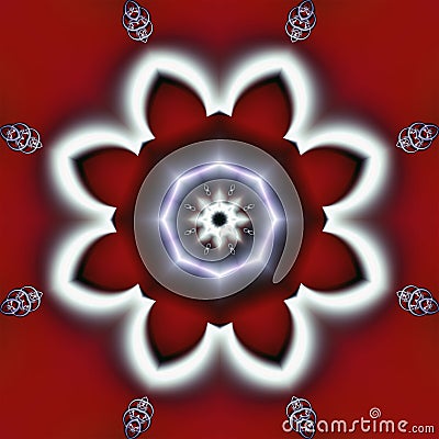 Fractal pattern in the form of an abstract flower Stock Photo