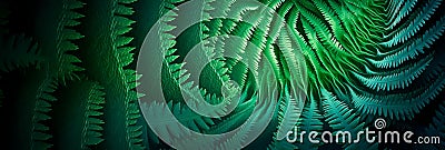 Fractal patterns inspired by the intricate blossoming of ferns and the symmetry of nature. Stock Photo