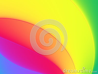 Fractal Rainbow Curve Stock Photo