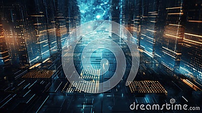 abstraction fractal realms generative AI Cartoon Illustration