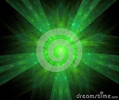 Fractal with star; abstract design, background Stock Photo