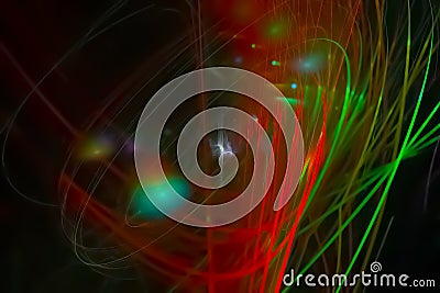 Fractal surreal effect 3 d blur vibrant fiction black render glow Stock Photo