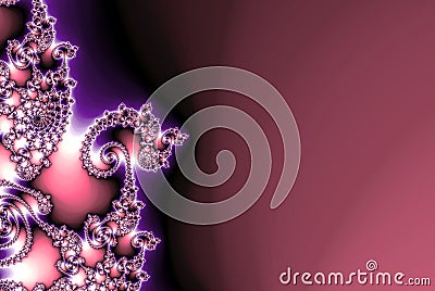 Fractal in violet and wine colors with copyspace for card or banner Stock Photo