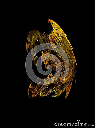 Fractals, abstract figure on a black background. Stock Photo