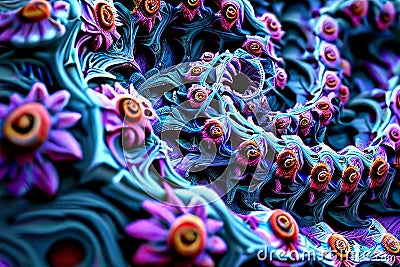fractals self repeating patterns at different scales Stock Photo