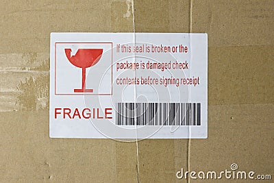 Fragile Box Cartoon Illustration