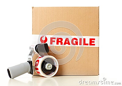 Fragile delivery service Stock Photo