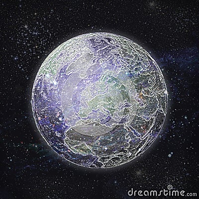 Fragile glass planet - save the Earth Vector Illustration