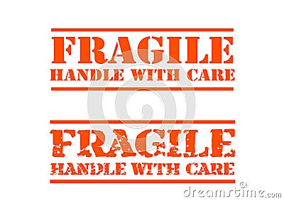 Fragile handle with Care Vector Illustration
