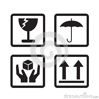 Fragile icon symbol Illustration design Vector Illustration