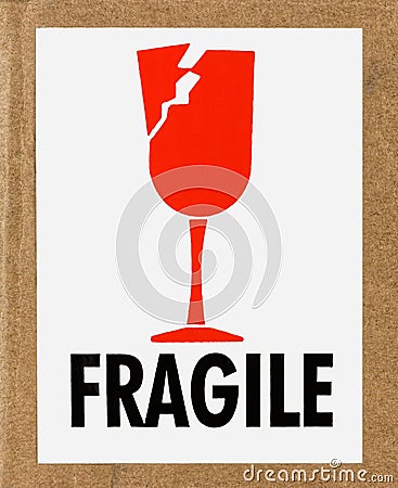 Fragile Label Stock Photo