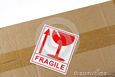 Fragile label Stock Photo