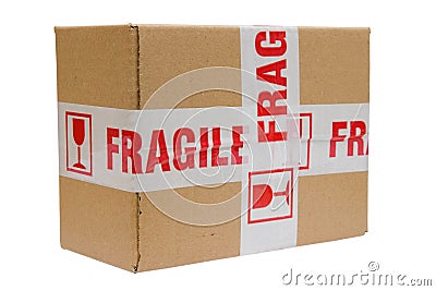 Fragile package Stock Photo