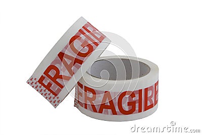 Fragile tape Stock Photo