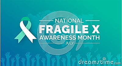 Fragile X FXS Awareness Month background, banner, poster, card design template Vector Illustration