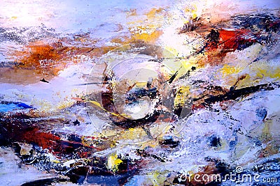 Fragment of abstract colour oil painting Stock Photo